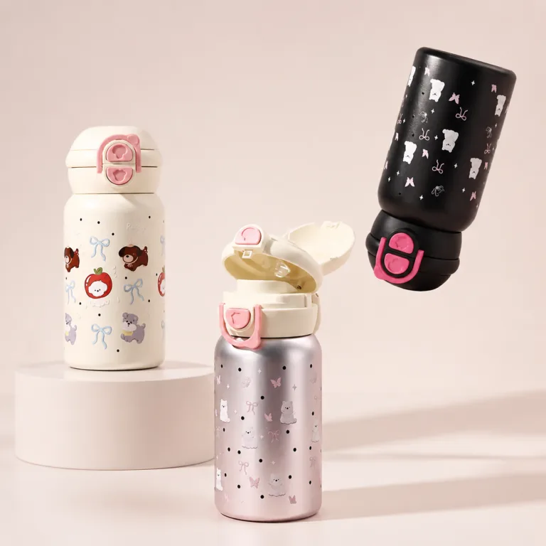 500ml 316 Stainless Steel Kids Water Bottle with Flip Top Lid