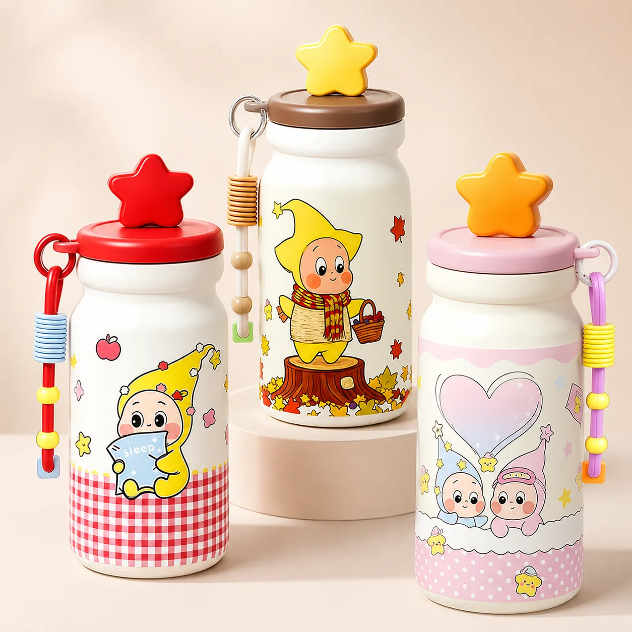 Compact child-friendly stainless steel bottles with clean modern styling