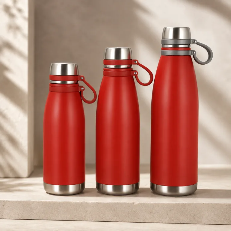 650ml 850ml 1100ml 304 Stainless Stainless Outdoor Sports Water Bottle with Silicone Handle