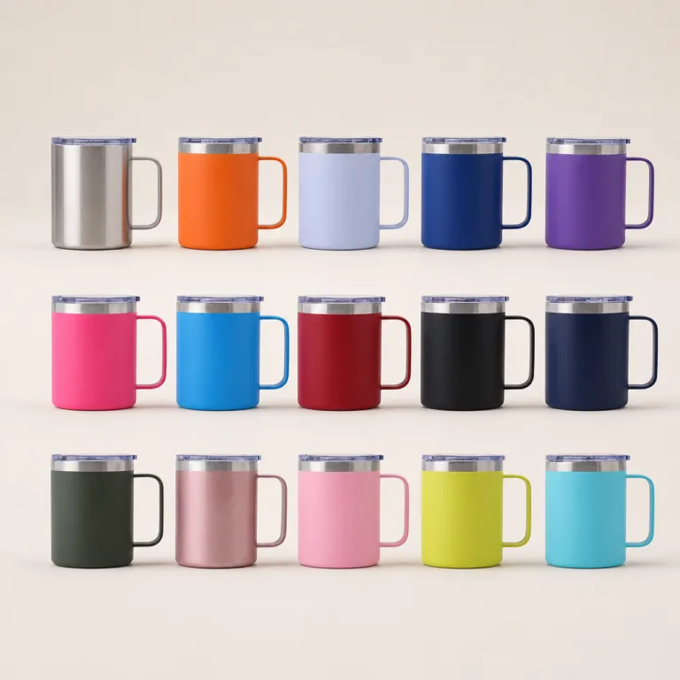 12oz Stainless Steel Coffee Mug with Handle