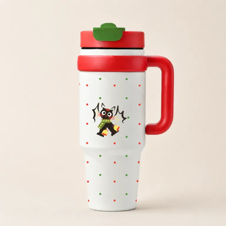 1000ml 316 Ceramic Inside Stainless Steel Christmas Insulated Water Bottle