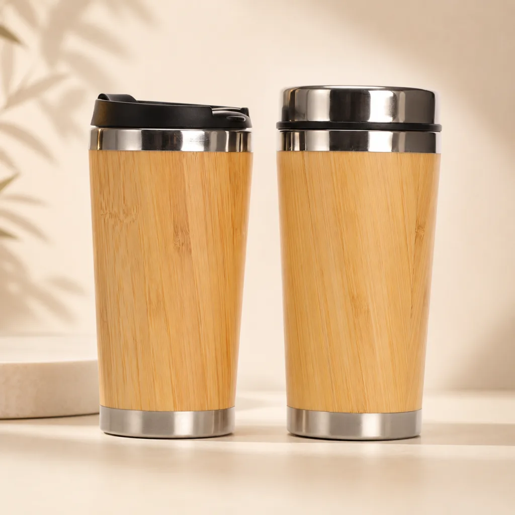 450ml Stainless Steel Bamboo Cup/Tumbler