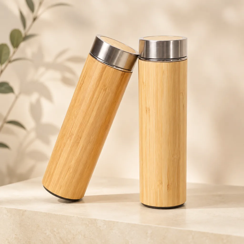 300ml 450ml 500ml Stainless Steel Bamboo Bottle