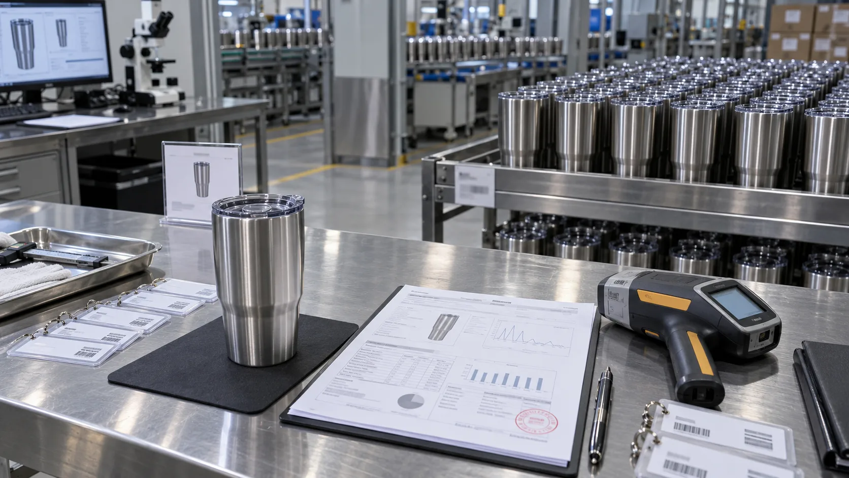 an example of an SGS inspection report for a water bottle