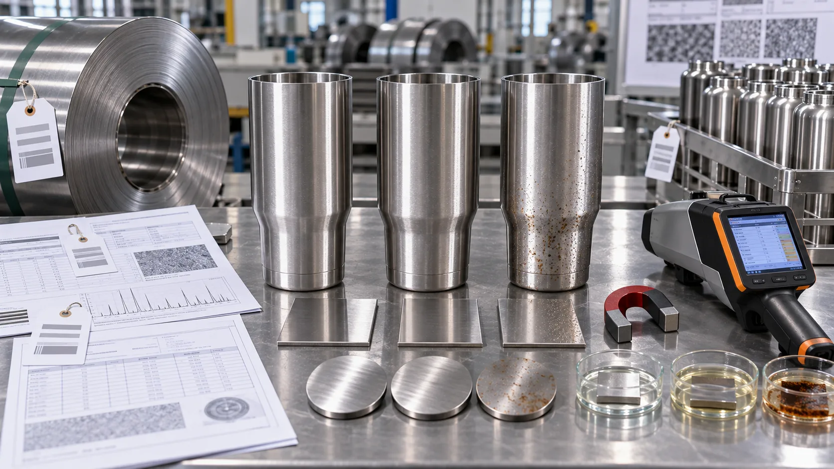 304 vs 316 vs 430 Stainless Steel for Tumblers: Which is Right for Your Brand?