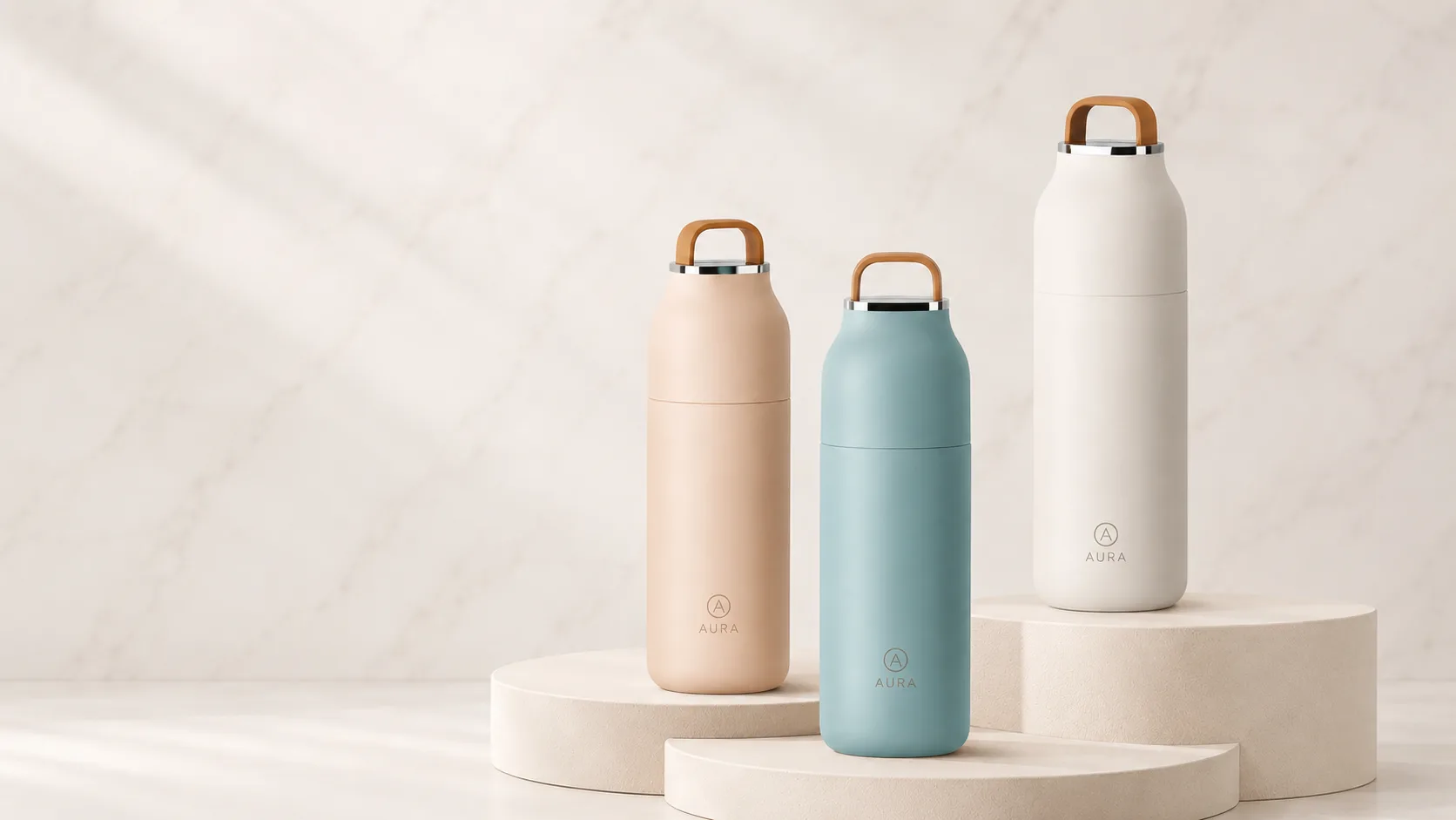 Custom wellness stainless steel water bottle project