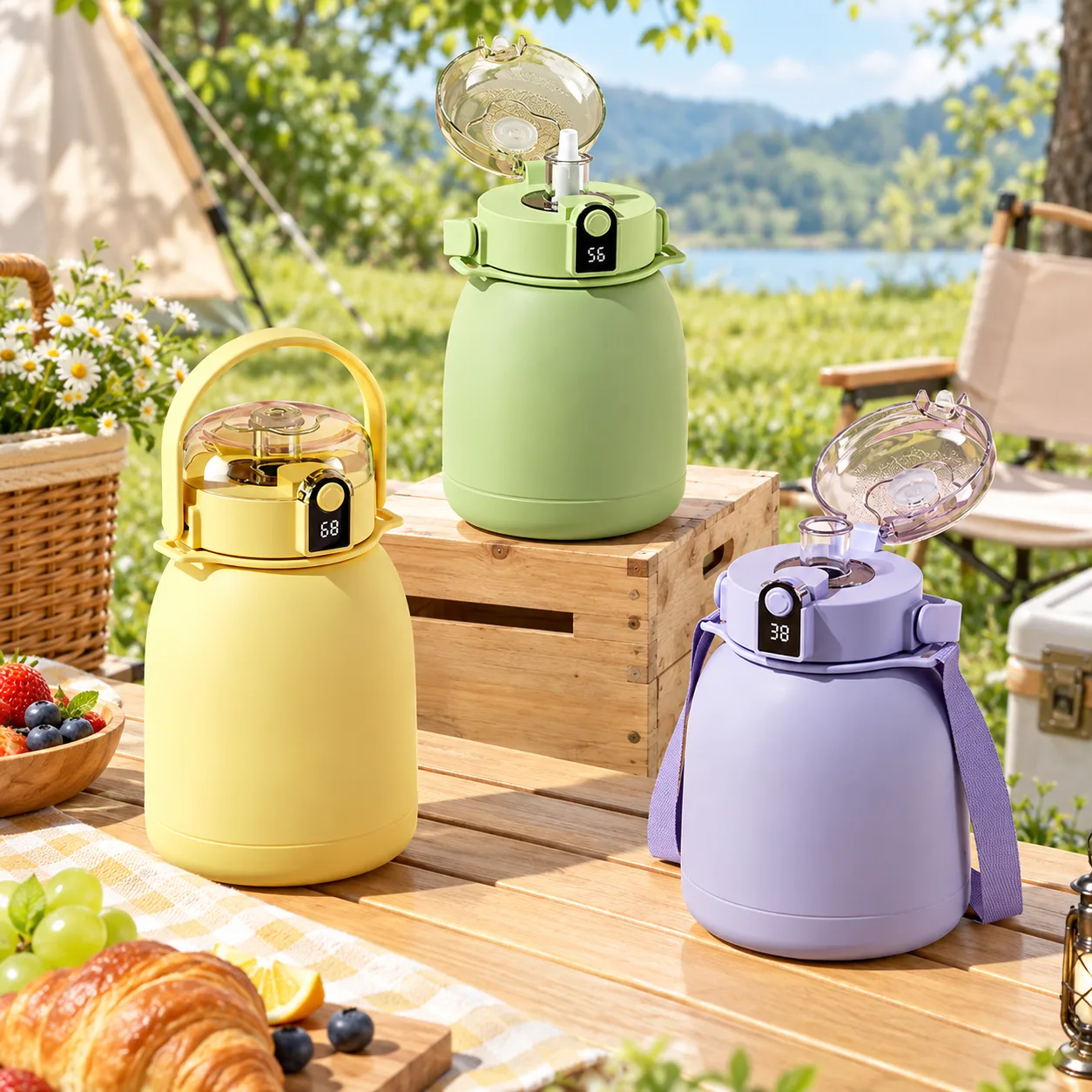 1.5L vacuum insulated stainless steel water bottle