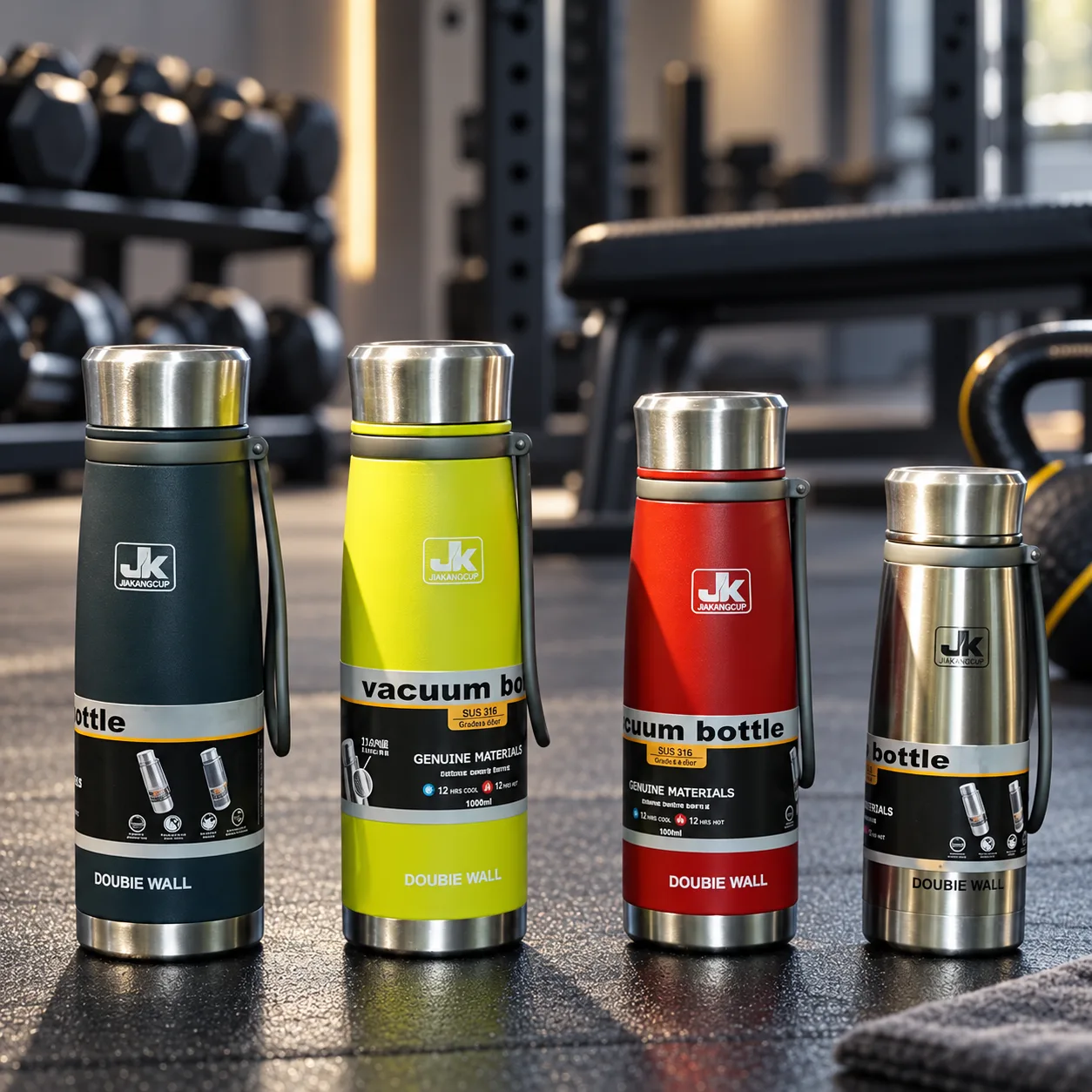 1L wide mouth insulated stainless steel bottle