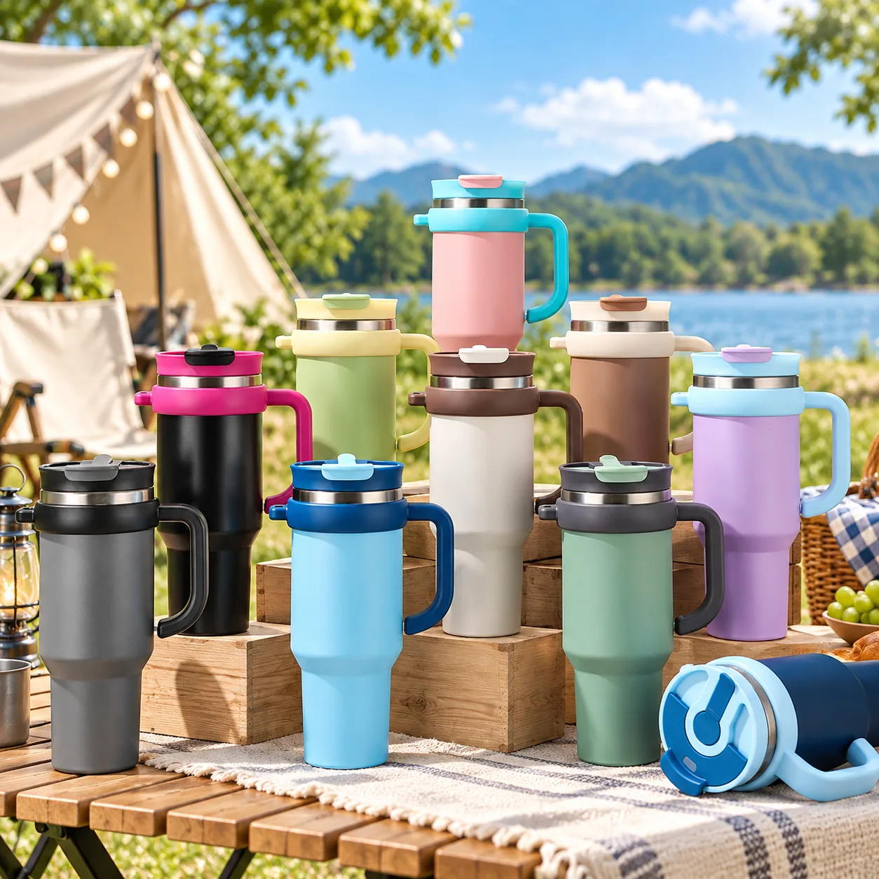 40oz Tumbler with Straw Lid