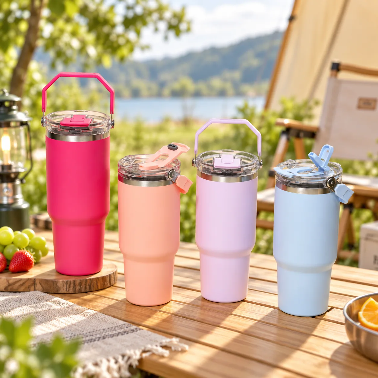 40oz tumbler dual lid