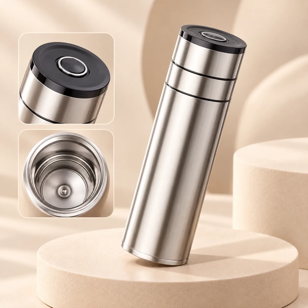 500ml slim stainless steel water bottle